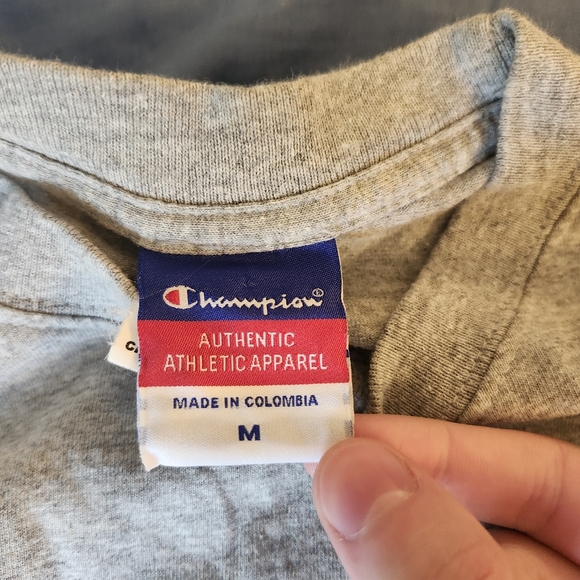 Vintage 90s Champion Harvard Long Sleeve Shirt Size Medium Y2K College - Picture 3 of 6